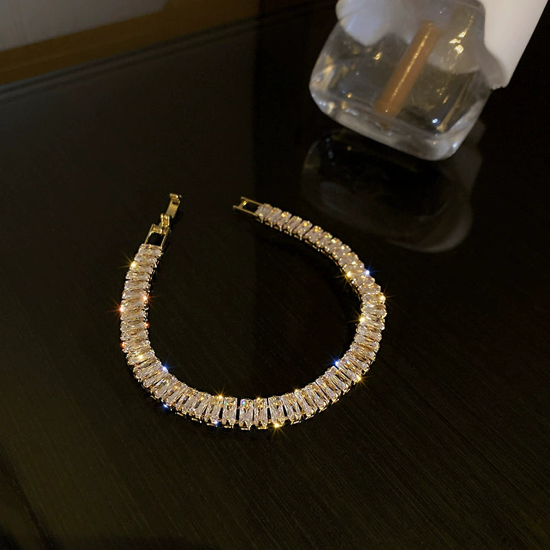 New geometric zircon bracelet