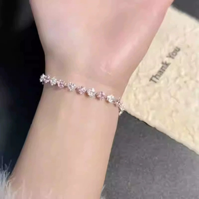 Zircon Rhombus Star Buckle Bracelet