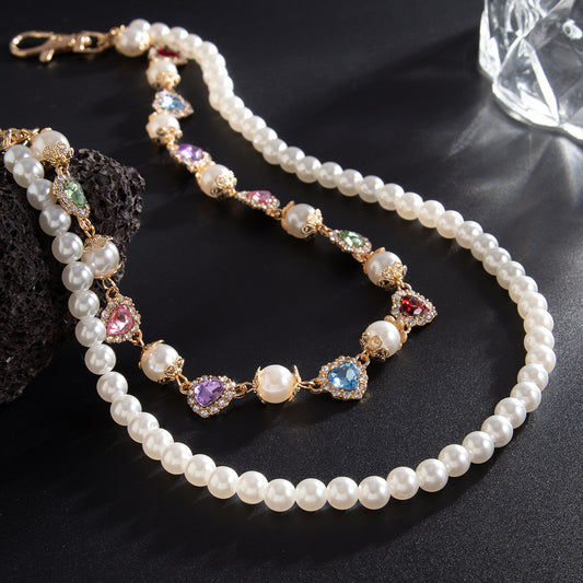 Colorful Diamond Cross Trouser Chain Bag Chain