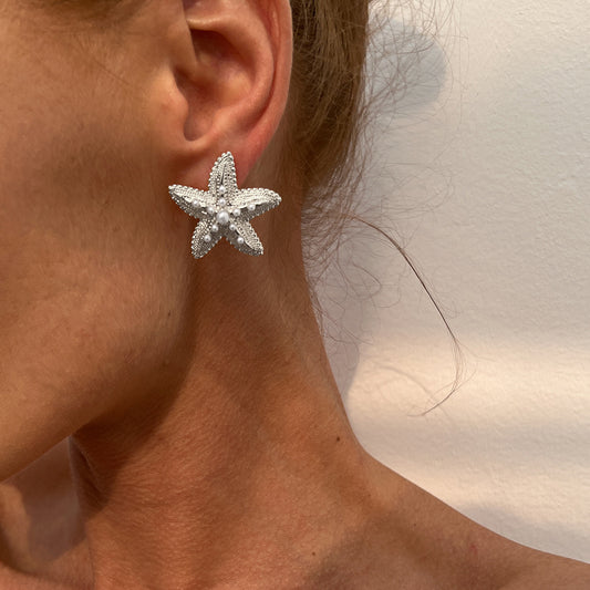 Beach Holiday Starfish Shells Earrings Ocean Style