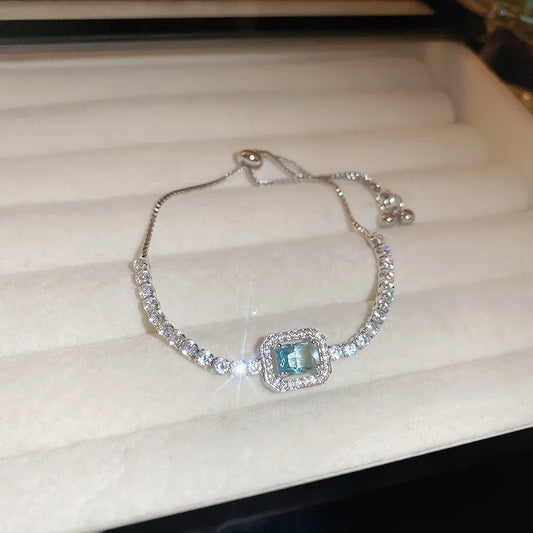 Iridescent Crystal Chain Bracelet