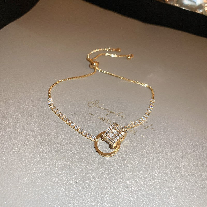 circle chain bracelet   (gold or silver)