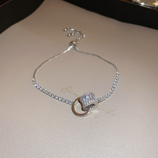 circle chain bracelet   (gold or silver)